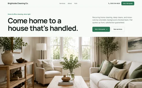 Cleaning services website template
