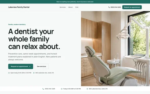 Dental & medical website template
