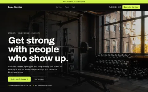 Gyms & fitness website template