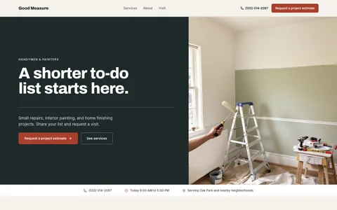 Handymen & painters website template