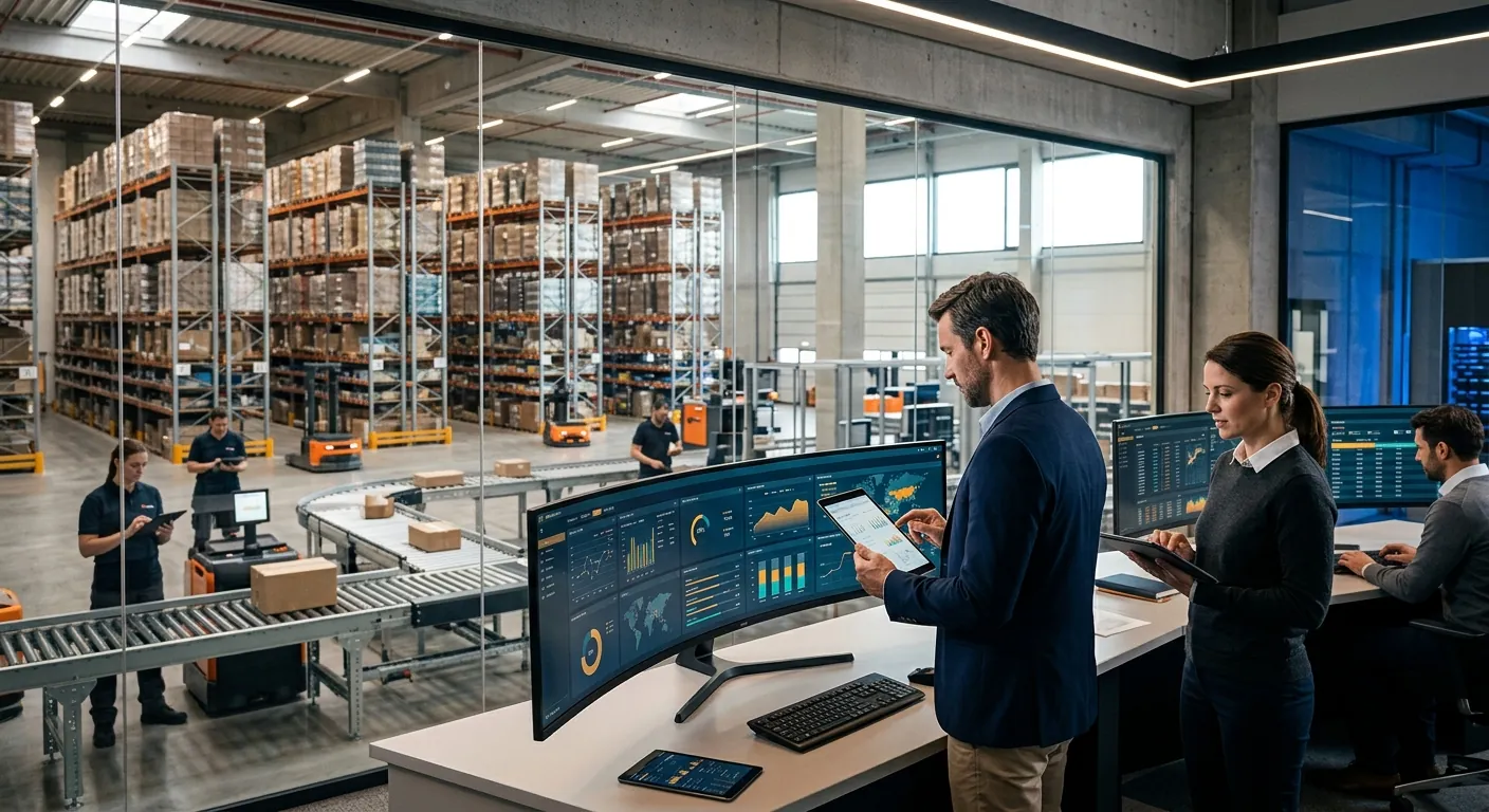 Operations team overseeing logistics, inventory movement, and fulfillment dashboards.